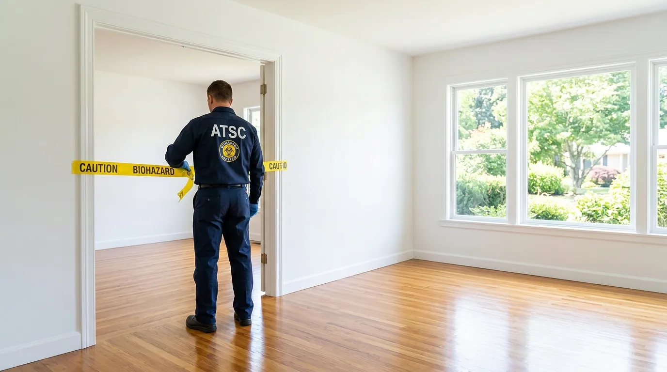 Certified biohazard cleanup crew performing Trauma Scene Cleanup in Northfield